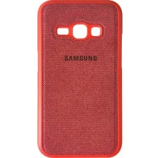 Силіконовий чохол Textile для Samsung Galaxy J1 (2016) J120 (Червоний)