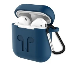 Чехол для наушников Full Silicone Case Apple AirPods (09) Midnight Blue