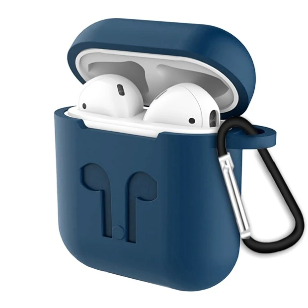 Чехол для наушников Full Silicone Case Apple AirPods (09) Midnight Blue