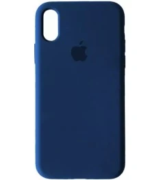 Силіконовий чохол Original Round для Apple iPhone X  /  XS (32) кольору Deep Nav..