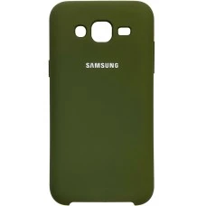 Силиконовый чехол Original Case Samsung Galaxy J5 (2015) J500 (Тёмно-зелёный)