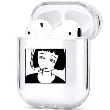 Чехол для наушников Clear Case Apple Airpods (Girl)