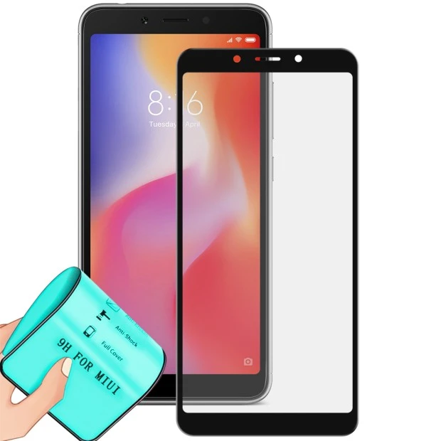 Захисне скло 5D Ceramic Xiaomi Redmi 6  /  6A Чорне