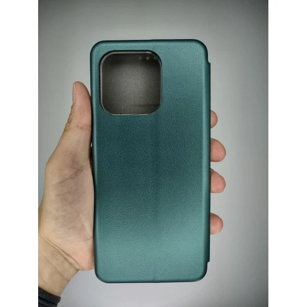Чехол-книжка Оригинал Xiaomi Redmi 12С / 11A (Тёмно-зелёный).