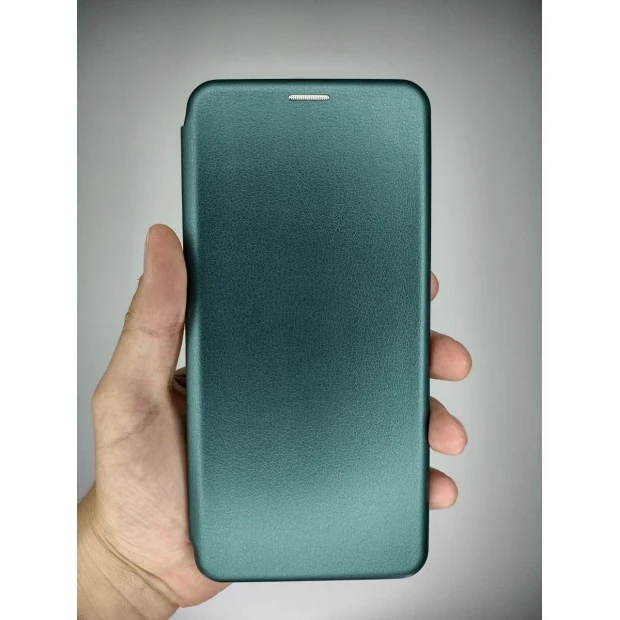 Чехол-книжка Оригинал Xiaomi Redmi 12С / 11A (Тёмно-зелёный).