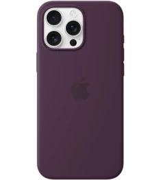 Силіконовий оригінальний чохол Apple iPhone 15 Pro (72) баклажанового кольору.
