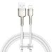 USB Cable Baseus Cafule Metal Data 2.4A (1m) (Lightning) (White) CALJK-A02 USB Cable Baseus Cafule Metal Data 2.4A (1m) (Lightning) (White) CALJK-A02