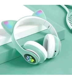 Наушники-гарнитура VZV-23M Cat Bluetooth (Бирюзовый)