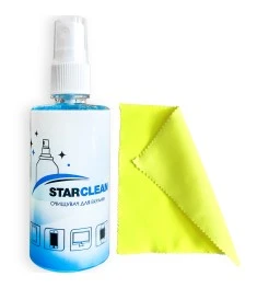 Универсальный чистящий набор StarClean для дисплеев и мониторов (спрей 100мл + м..
