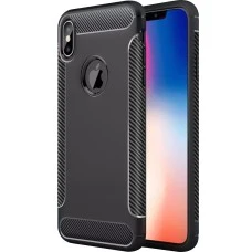 Силикон Soft Carbon Apple iPhone X / XS (Чёрный)