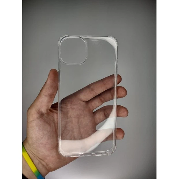 Чехол силиконовый 6D Apple iPhone 15 Plus (Прозрачный)