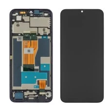 Дисплей для Realme C30S с чёрным тачскрином и корпусной рамкой