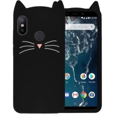 Силикон Kitty Case Xiaomi Redmi 6 Pro / Mi A2 Lite (Черный)