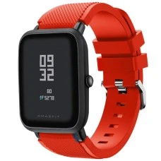 Ремінець Ribbed Design Xiaomi Amazfit Bip 22мм (Buckle) (Червоний)