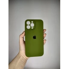 Оригінальний силіконовий чохол RoundCam для Apple iPhone 13 Pro Max (46) темно-зелений