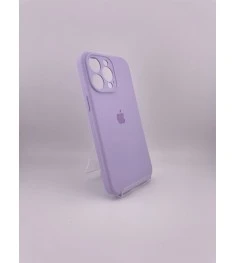 Силіконовий оригінальний круглий чохол для Apple iPhone 15 Pro Max (71) світло-г..