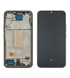 Дисплей для Samsung A346 Galaxy A34 (2023) с чёрным тачскрином и серебристой кор..