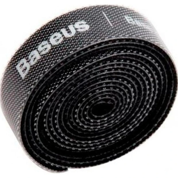 Baseus Rainbow Circle Hook-and-Loop Cable Strap (1m) (Black)