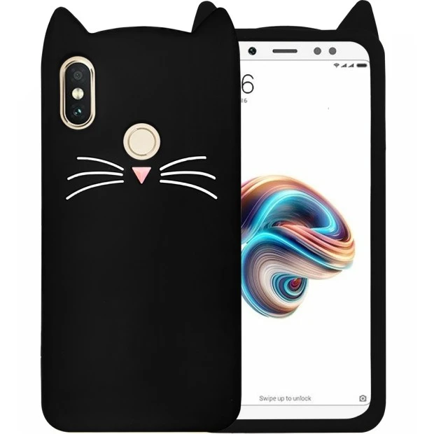 Силикон Kitty Case Xiaomi Redmi Note 5 / Note 5 Pro (Черный)