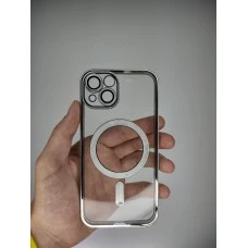 Чехол UMKU Shining with MagSafe Apple iPhone 13 (Silver)