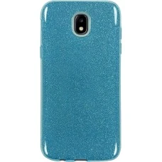 Силіконовий чохол з блискітками для Samsung Galaxy J5 (2017) J530 (Блакитний)