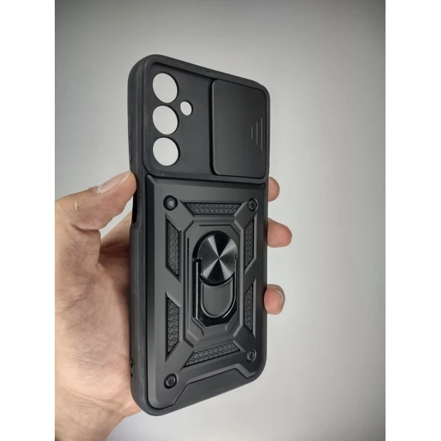 Чохол Ring Serge Armor для Samsung Galaxy M14 (з функцією закриття камери) (Чорний)