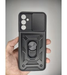 Чохол Ring Serge Armor для Samsung Galaxy M14 (з функцією закриття камери) (Чорн..