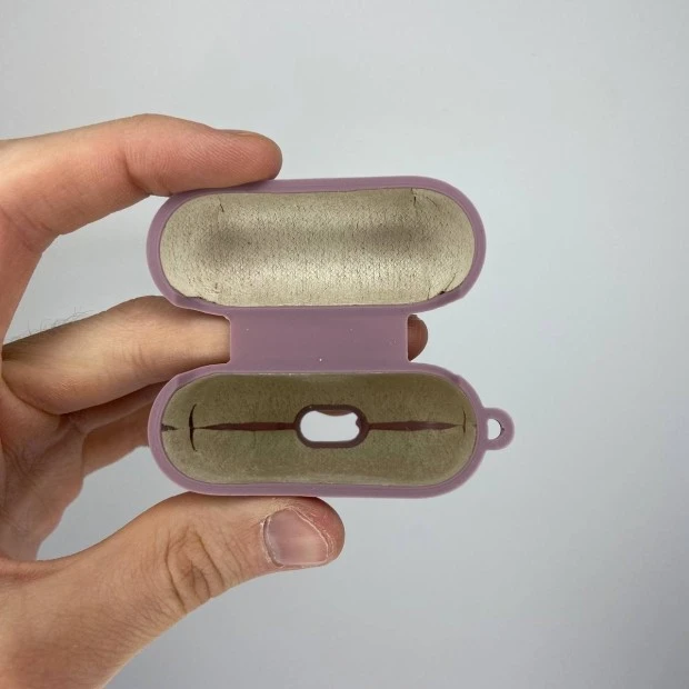Чехол для наушников Full Silicone Case with Microfiber Apple AirPods Pro (01) Bilberry