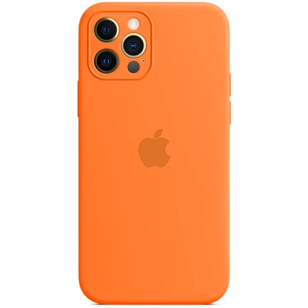 Силикон Original RoundCam Case Apple iPhone 12 Pro (18) Orange