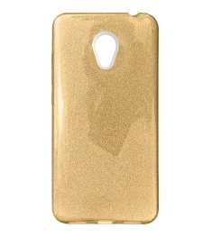 Силіконовий чохол Glitter для Meizu M3  /  M3s (Золотий)