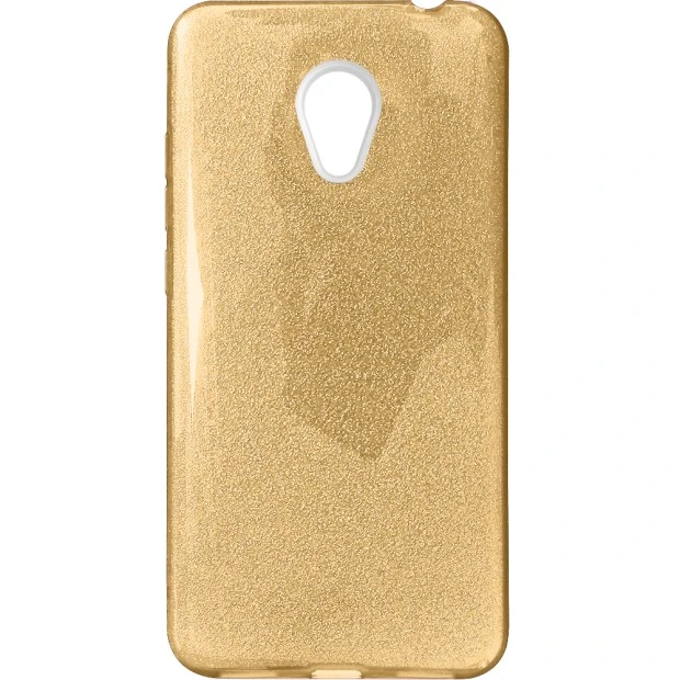 Силіконовий чохол Glitter для Meizu M3  /  M3s (Золотий)