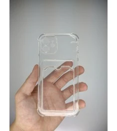 Силикон WS Card Case Apple iPhone 12 (прозрачный)