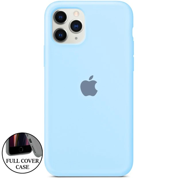 Силіконовий оригінальний круглий чохол для Apple iPhone 11 Pro (15) Ліловий