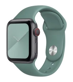 Apple Watch ремінець силіконовий 38  /  40мм (55) темно-зелений