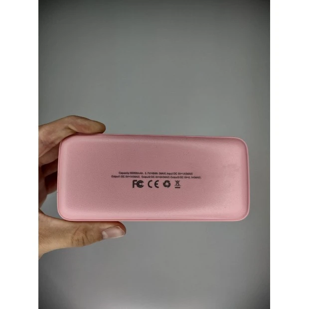 PowerBank Display Led 3USB 10000mAh (Pink)