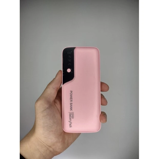 PowerBank Display Led 3USB 10000mAh (Pink)