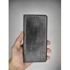 Чехол-книжка Leather Book Xiaomi Redmi Note 9 / Redmi 10X (Серый)