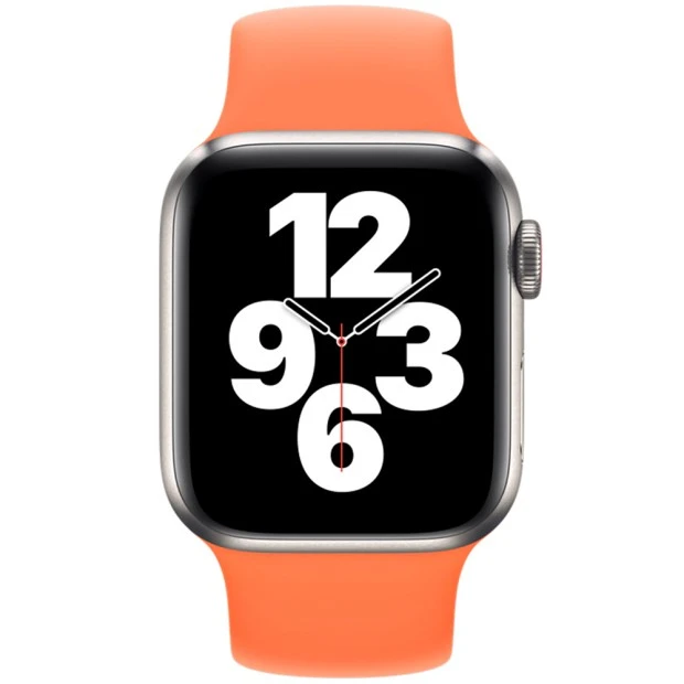 Ремінець силіконовий для Apple Watch Solo Loop (S) 42  /  44 мм (кольору Кумкват)