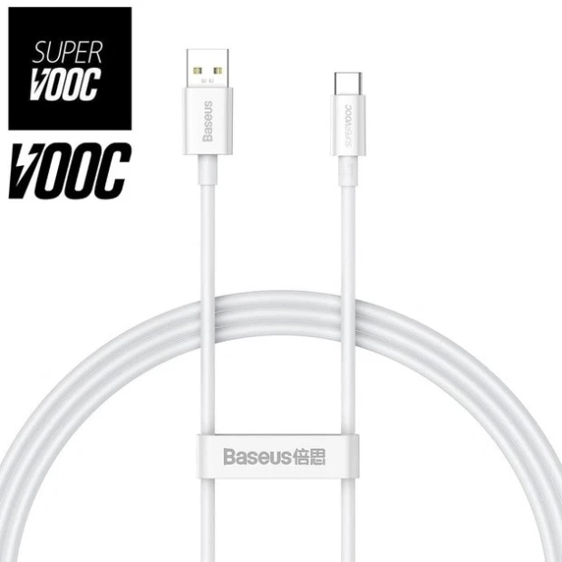 Кабель USB Baseus Superior (SUPERVOOC) 65W (2м) (Type-C) (білий) CAYS001002.