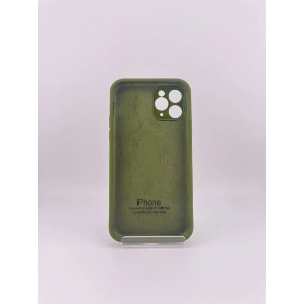 Силіконовий чохол Original Square RoundCam для Apple iPhone 11 Pro (46) Глибокий зелений.