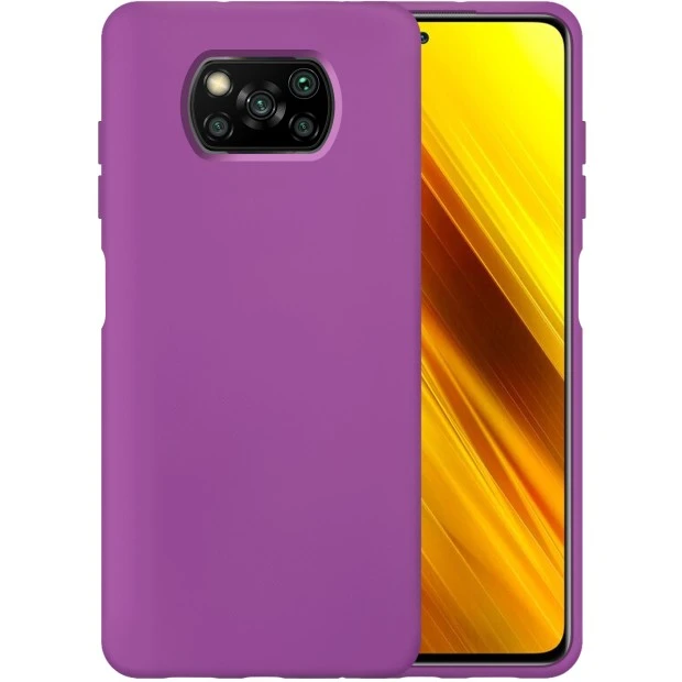 Силикон Original 360 Case Xiaomi Poco X3 (Сиреневый)