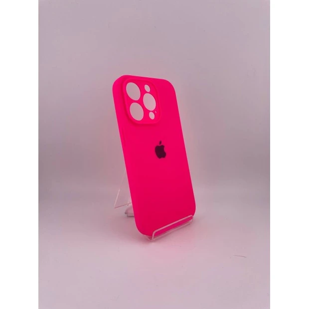 Оригінальний силіконовий круглий чохол для Apple iPhone 14 Pro (31) Barbie Pink