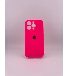 Оригінальний силіконовий круглий чохол для Apple iPhone 14 Pro (31) Barbie Pink