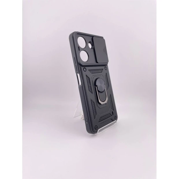 Чохол Ring Serge Armor Case для Xiaomi Redmi 13C  /  Poco C65 (ShutCam) (Чорний)