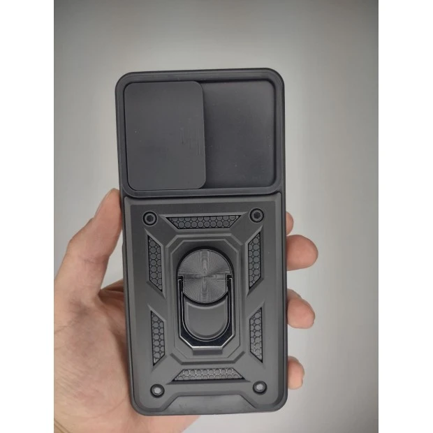 Чохол-книжка Ring Serge Armor Case для Xiaomi Redmi Note 10 Pro  /  Note 10 Pro Max (з функцією ShutCam) (Чорний)