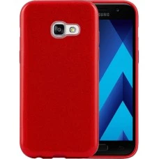 Чохол силіконовий з блискітками для Samsung Galaxy A3 (2017) A320 (червоний)