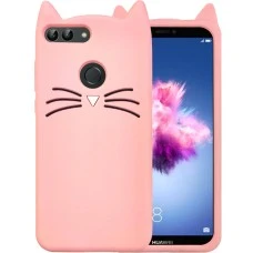 Силикон Kitty Case Huawei P Smart (Розовый)