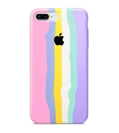 Силикон Rainbow Case Apple iPhone 7 Plus / 8 Plus (Pink)