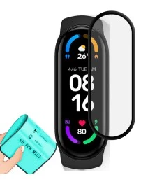 Защитное стекло 5D Ceramic Xiaomi Mi Smart Band 6 Black