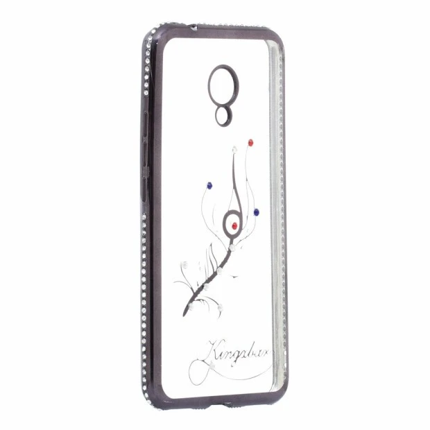 Силиконовый чехол Kingxbar Diamond Meizu M3 Note (Перо, Серый)